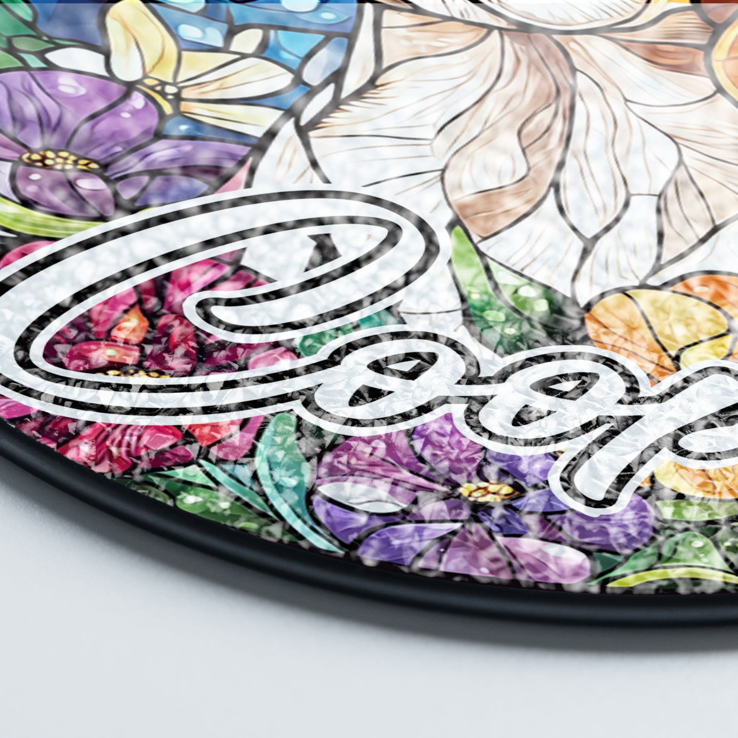 Netecom Personalized Beagle Dog Stained Glass Ornament , Custom Pet Memorial Sun Catcher , Pet Loss Sympathy Gift , Name and Breed Decor