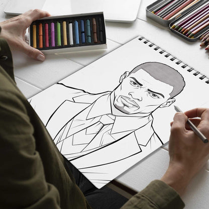 Classy African American Men Spiral Bound Coloring Book, Discover Classic Charm with 30 Enchanting Coloring Pages, Unleashing Your Creativity in the World of Classy African American Men