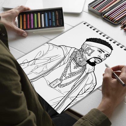 Black Gentlemen Spiral Bound Coloring Book, Indulge in 30 Dashing Coloring Pages, Fostering Focus and Imagination while Celebrating Handsome Black Gentlemen