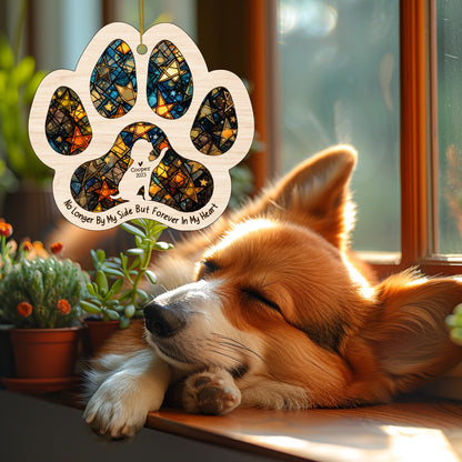 Netecom Personalized Beagle Memorial Suncatcher, Dog Paw Memorial Ornament with Name Date, Dog Loss SunCatcher, Loss of Pet Sympathy Gift, Bereavement Gift for Dog Lovers