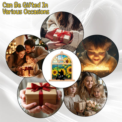 Netecom Personalized Boston Terrier Memorial Suncatcher, Custom Boston Terrier Ornament with Name & Date, Dog Loss Sympathy Gift, Pet Loss Keepsake