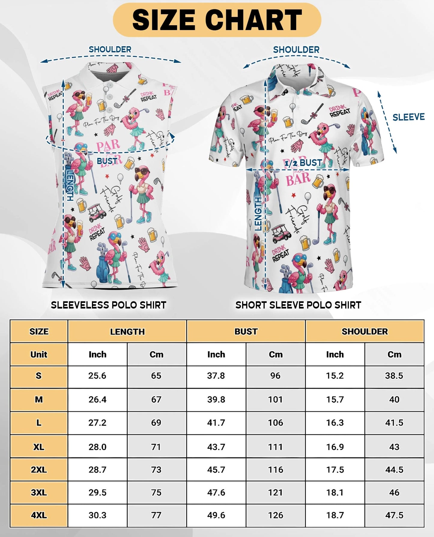 Par Then Bar Flamingo Sleeveless Polo Shirt for Women | Netecom