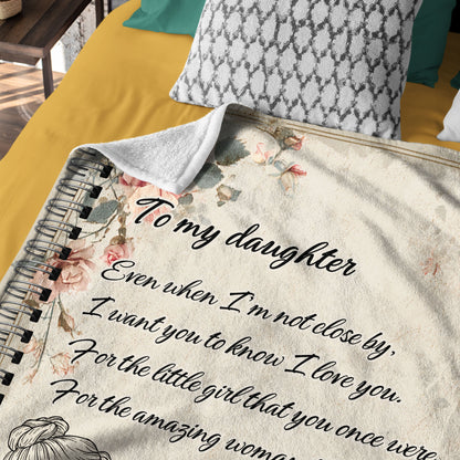 Netecom Personalized To My Daughter Blanket from Mom & Dad, Ultra Soft Warm Love Letter Throw Blanket for Couch, Bed or Sofa, Birthday Gift for Daughter, Present for Christmas or Graduation