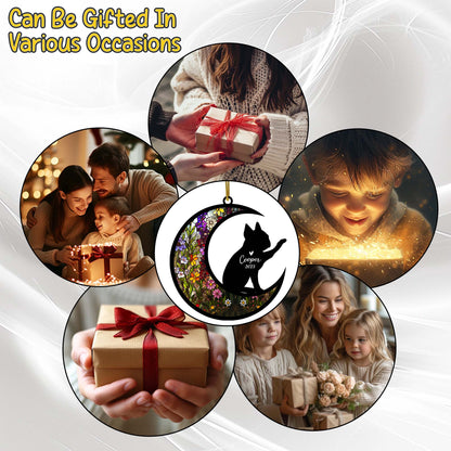 Netecom Boston Terrier Dog Memorial Suncatcher, Personalized with Name Date Suncatcher, Pet Loss Sun Catcher, Bereavement Gift, Dog Remembrance Gift,  Loss of Pet Sympathy Gift Dog Lovers