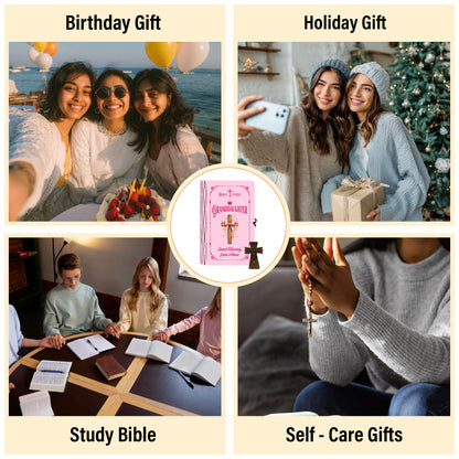 Netecom Bible Verse Box for Granddaughter – 150 Color-Coded Scripture Cards with Mini Cross, Christian Faith Keepsake Gift for Daily Prayer, Encouragement & Spiritual Inspiration
