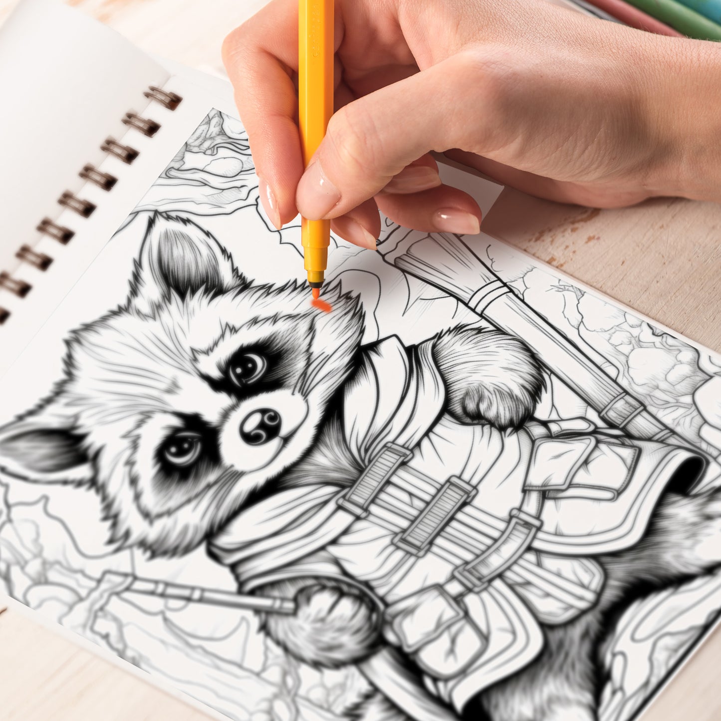 Mandala Raccoons Spiral Bound Coloring Book, 30 Raccons Mandalas Coloring Book for Unwind and Stress Relief, Excellent Gift for Animal World Lovers, Coloring Book for Adults