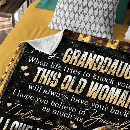 Netecom Personalized To My Granddaughter Blanket from Grandma and Grandpa, Lion Love Letter Throw Blanket for Couch, Bed or Sofa, Ultra Soft Warm, Birthday Gifts for Granddaughter, Christmas
