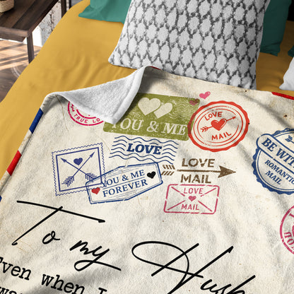 Netecom Personalized To My Husband Blanket from Wife, Romantic Love Letter Throw Blanket for Couch, Bed or Sofa, Ultra Soft Warm, Wedding Anniversary, Birthday or Valentine’s Day