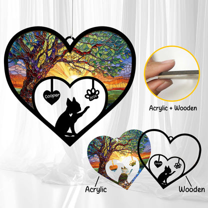 Netecom Personalized Boston Terrier Dog Memorial Wind Chimes, Dog Name Suncatcher, Pet Sympathy Gift for Loss of Dog Lovers, Outdoor Garden Memorial Decor