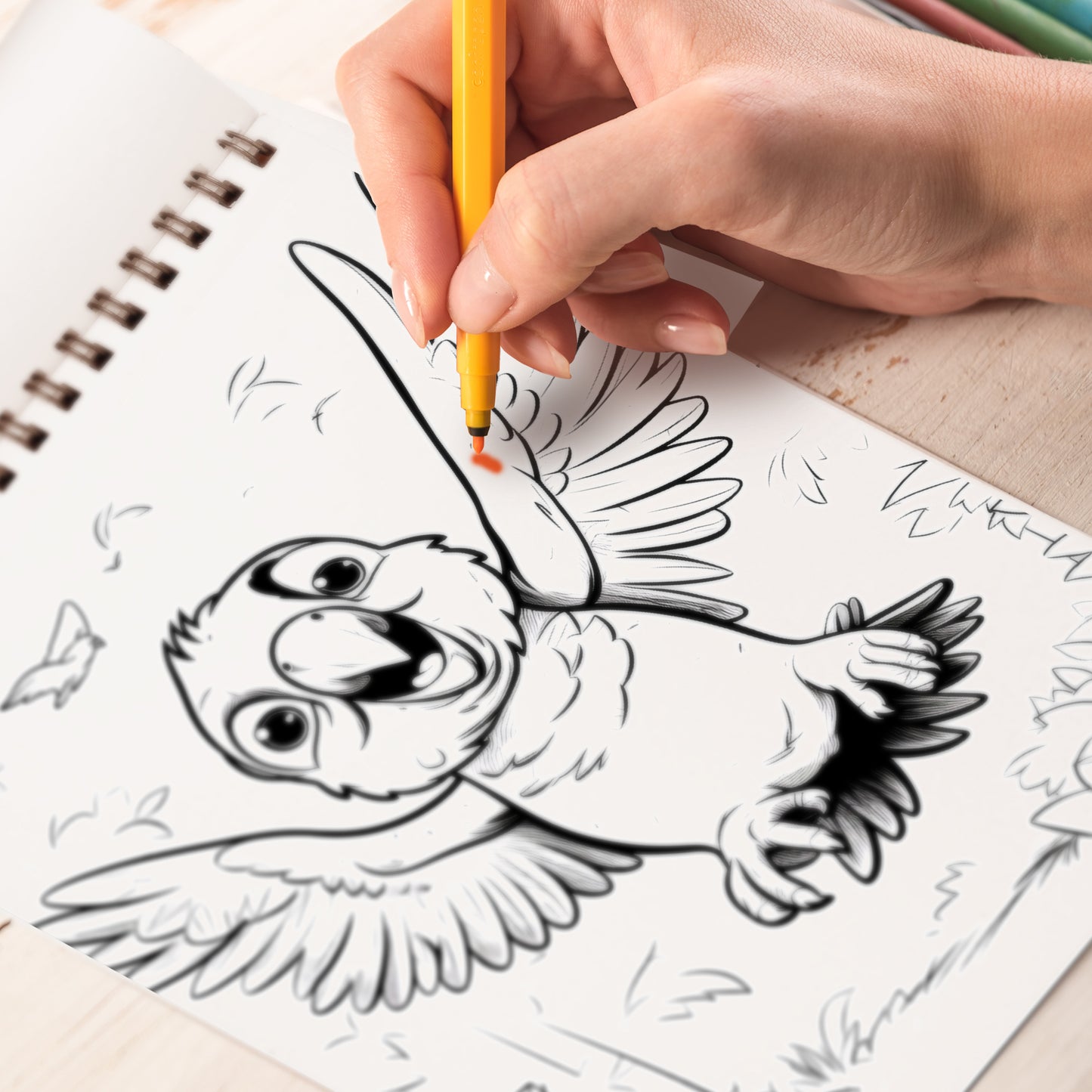 Laughing Animal Spiral Bound Coloring Book, Immerse Yourself in the World of Funny Creatures with 30 Captivating Coloring Pages