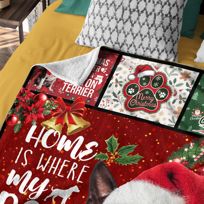 Netecom Christmas French Bulldog Blanket, Holiday Dog Lover Throw Blanket for Couch, Bed or Sofa, Ultra Soft Warm Gift for Christmas and Holiday