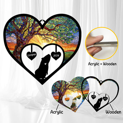 Netecom Personalized Guinea Pig Memorial Wind Chimes, Pet Name Suncatcher, Sympathy Gift for Guinea Pig Lovers, Outdoor Garden Pet Loss Remembrance Decor