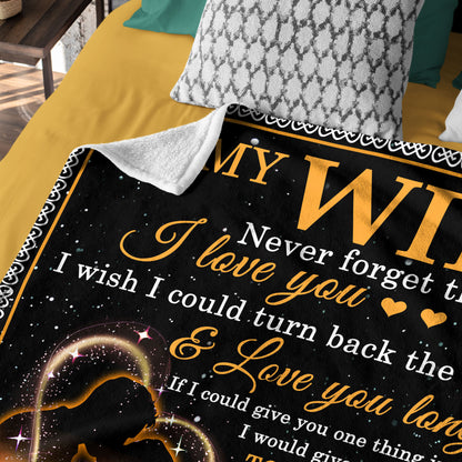 Netecom Personalized To My Wife Blanket from Husband, Custom Sunset Love Letter Throw Blanket for Couch, Bed or Sofa, Ultra Soft Warm Gift for Birthday, Anniversary and Christmas