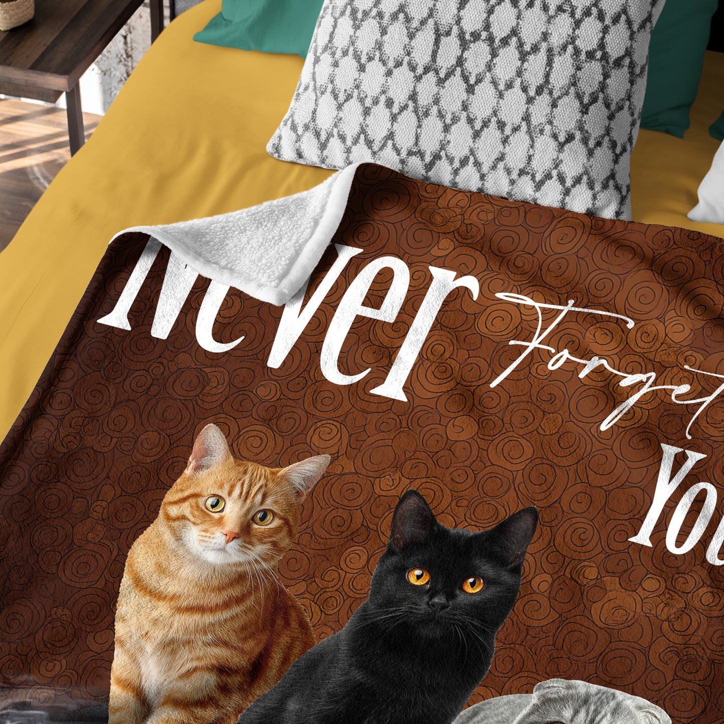 Netecom Cat and Tiger Reflection Blanket, Cat Lover Throw Blanket for Couch, Bed or Sofa, Ultra Soft Warm Gift for Birthday, Anniversary, Christmas, and Cozy Winter