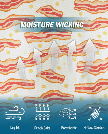 Bacon Pattern Polo Shirt for Men – Funny Food Lover Style | Netecom