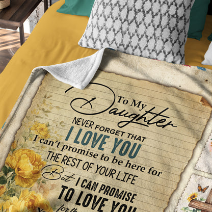 Netecom Personalized To My Daughter Blanket from Mom and Dad, Sunflower Throw Blanket with Love Message, Birthday Gifts for Daughter, Christmas or Graduation, Cozy Blanket for Couch, Bed, or Sofa