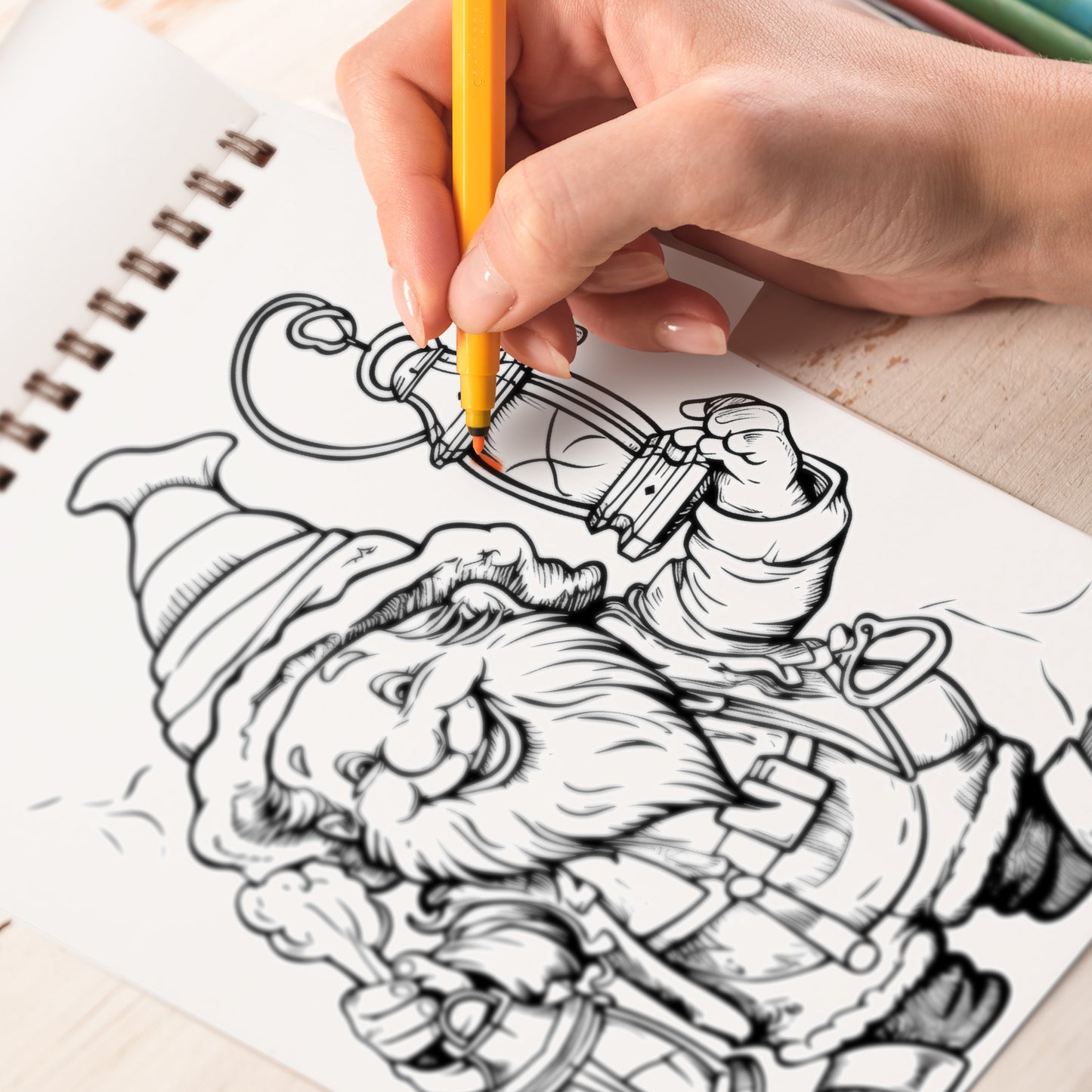 Cute Dwarf Spiral Bound Coloring Book: 30 Exquisite Cute Dwarf Coloring Pages for Fairy Tale Enthusiasts to Bring Adorable Dwarves to Life