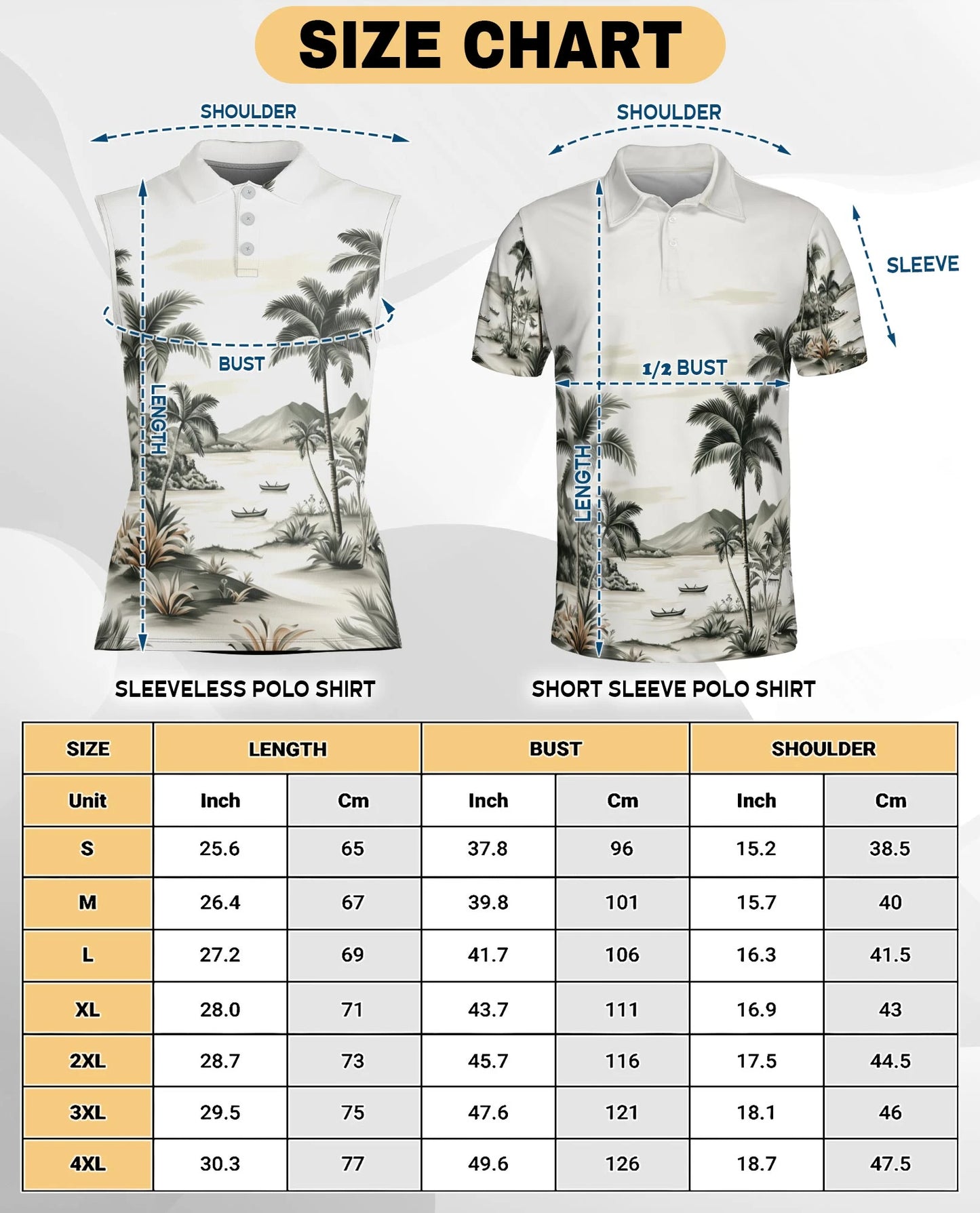 Vintage Coconut Tree Sleeveless Polo Shirt for Women | Netecom