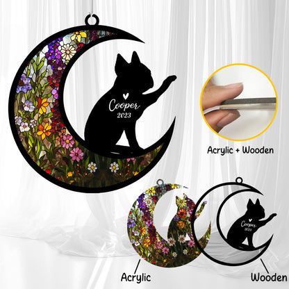 Netecom Boston Terrier Dog Wind Chimes Memorial, Personalized Pet Memorial Windchime for Bostie Dog, Loss of Pet Remembrance Gift, Sympathy Wind Chimes Garden Decor, Dog Passing Away Gifts