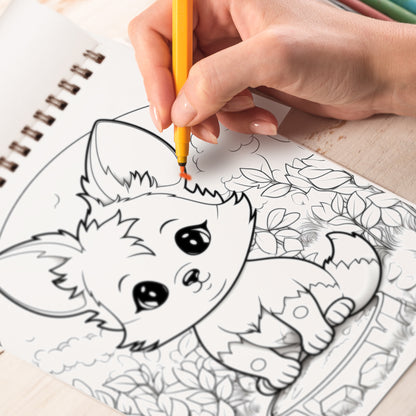 Cute Summer Spiral Bound Coloring Book, Unleash Your Creativity with 30 Coloring Pages, Featuring Cute Illustrations of Summer Activities and Themes