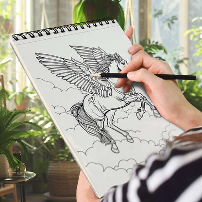 Mythical Creatures Coloring Book Spiral Bound for Adult, Softcover