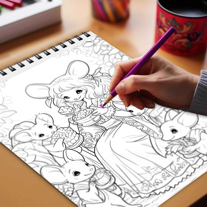 Little Miraculous Mice Town Spiral Bound Coloring Book, Unleash Your Creativity with 30 Charming Pages Filled with Tales from the Enchanted Mice Town.