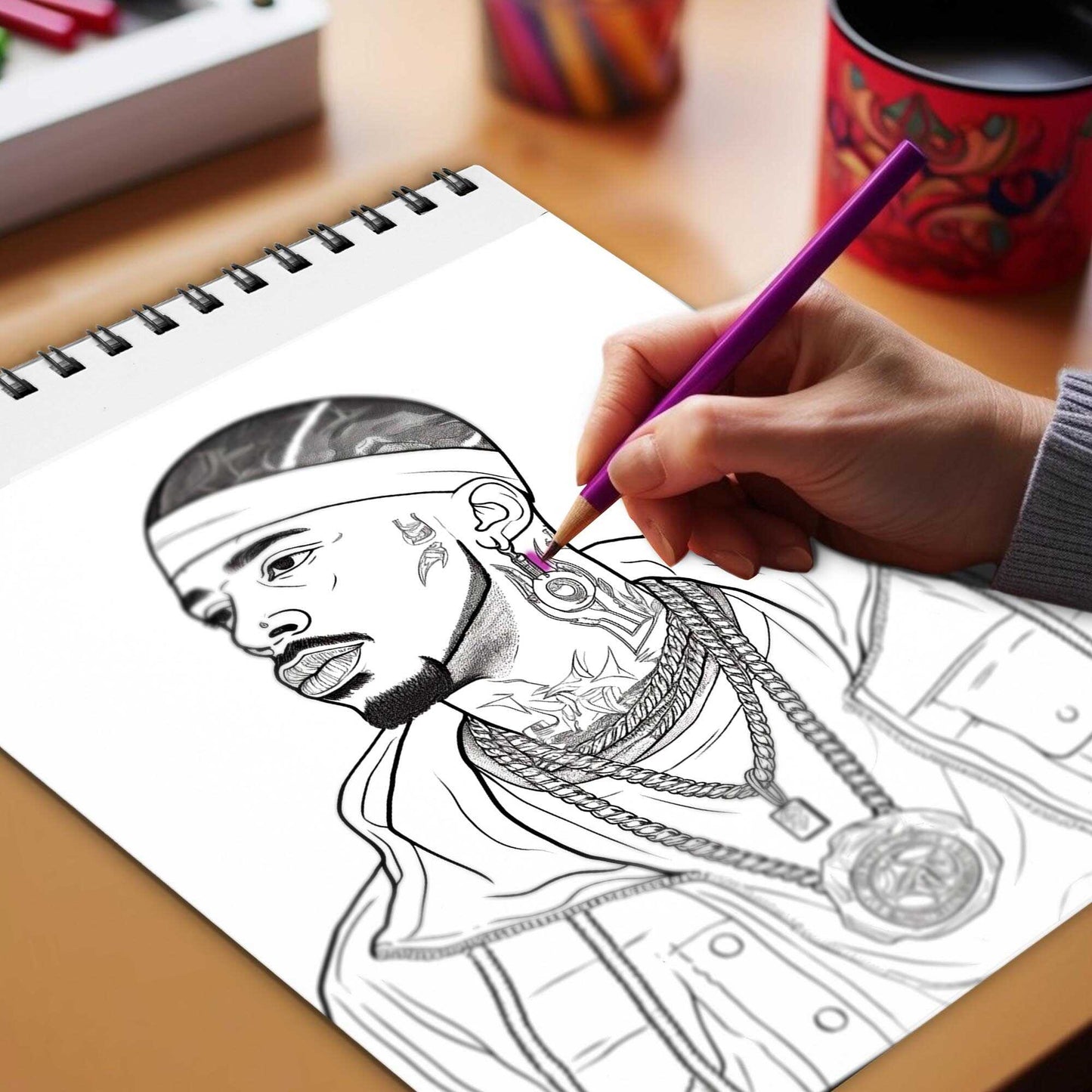 Black Gentlemen Spiral Bound Coloring Book, Indulge in 30 Dashing Coloring Pages, Fostering Focus and Imagination while Celebrating Handsome Black Gentlemen