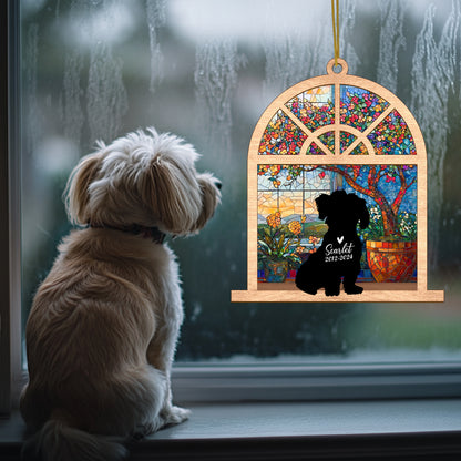 Netecom Personalized Maltese Memorial Suncatcher – Maltese Dog Loss Sympathy Gift & Pet Remembrance Keepsake