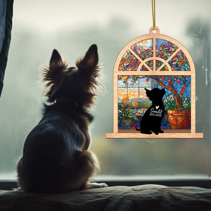 Netecom Personalized Chihuahua Memorial Suncatcher – Chihuahua Pet Loss Sympathy Gift & Remembrance Ornament