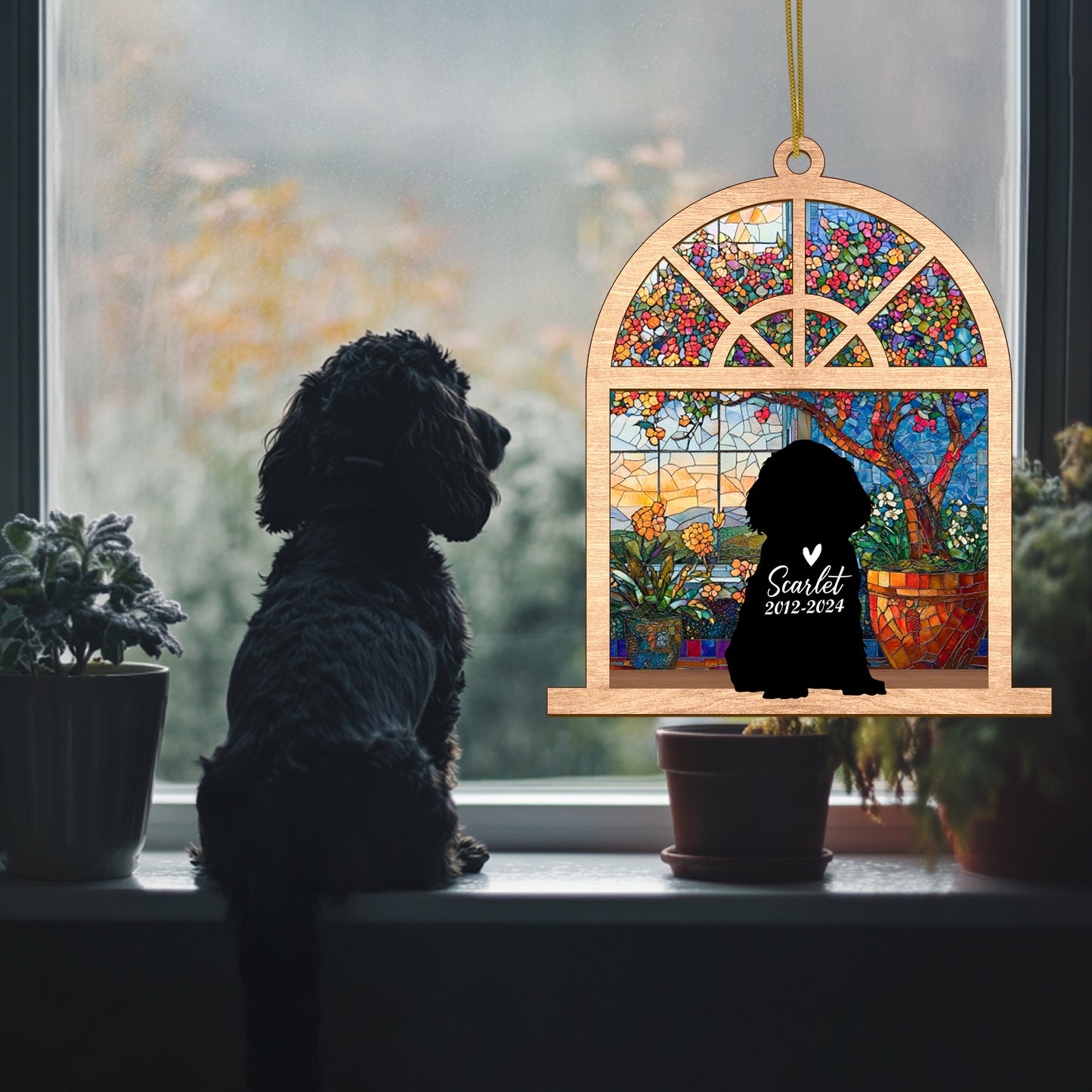 Netecom Personalized Cocker Spaniel Memorial Suncatcher – Dog Loss Sympathy Gift & Pet Remembrance Keepsake