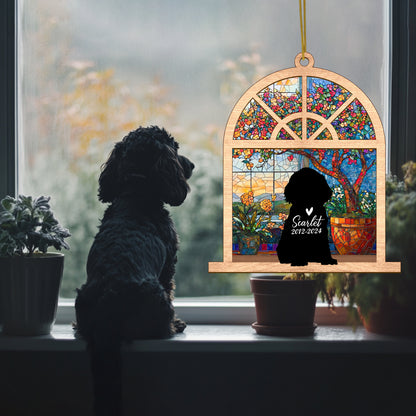 Netecom Personalized Cocker Spaniel Memorial Suncatcher – Dog Loss Sympathy Gift & Pet Remembrance Keepsake