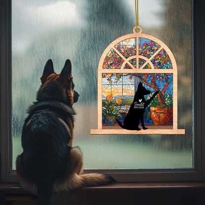 Netecom Personalized German Shepherd Memorial Suncatcher – Dog Loss Sympathy Gift & Pet Remembrance Keepsake