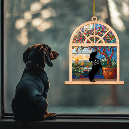 Netecom Personalized Dachshund Memorial Suncatcher – Dachshund Dog Loss Sympathy Gift & Pet Remembrance Gift