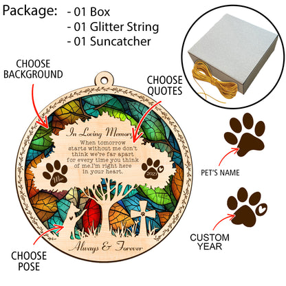 Netecom Personalized Horse Memorial Suncatcher Ornament - Custom Horse Name & Date, Horseback Riding Equestrian Sun Catcher, Christmas Bereavement Gift, Horse Loss Gift, Housewarming Gift for Horse Lovers