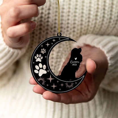 Netecom Cavalier King Charles Spaniel Dog Memorial Suncatcher, Personalized Ornament with Name Date, Sympathy Gift for Pet Loss Sun Catchers, Dog Grief Gift, Bereavement Gifts for Loss of Pet