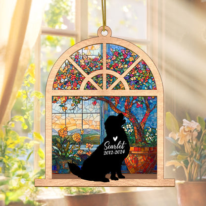 Netecom Personalized Golden Retriever Memorial Suncatcher – Pet Loss Sympathy Gift & Dog Memorial Ornament