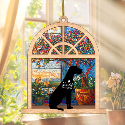 Netecom Personalized Great Dane Memorial Suncatcher – Great Dane Dog Loss Gift & Pet Remembrance Keepsake