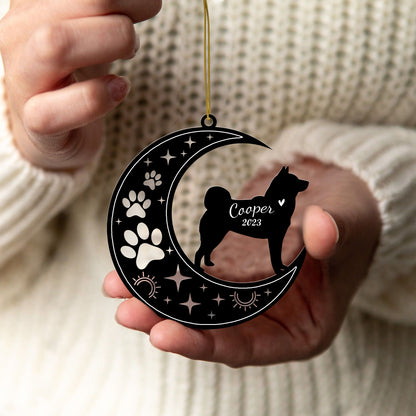 Netecom Akita Dog Memorial Suncatcher, Personalized Akita Ornament with Name Date, Dog Loss Sympathy Gift for Pet Loss Sun Catchers, Dog Grief Gift, Bereavement Gifts for Loss of Pet