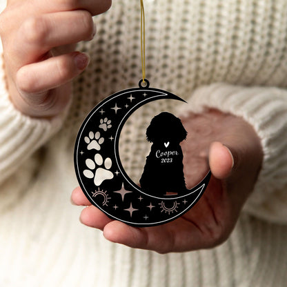 Netecom Cocker Spaniel Dog Memorial Suncatcher, Personalized Cocker Spaniel Ornament with Name Date, Sympathy Gift for Pet Loss Sun Catchers, Dog Grief Gift, Bereavement Gifts for Loss of Pet