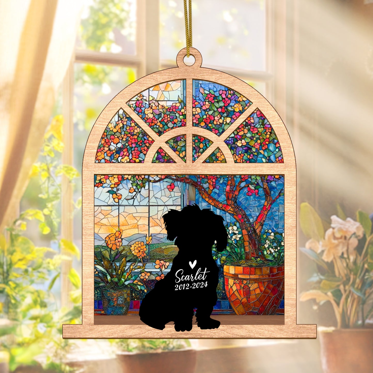 Netecom Personalized Maltese Memorial Suncatcher – Maltese Dog Loss Sympathy Gift & Pet Remembrance Keepsake