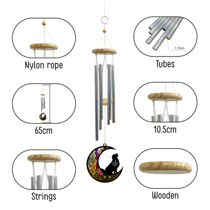 Netecom Golden Retriever Dog Wind Chimes Memorial, Pet Memorial Windchime for Dogs Suncatcher, Loss of Pet Remembrance Gift, Sympathy Wind Chimes Outside Garden Decor, Dog Passing Away Gifts