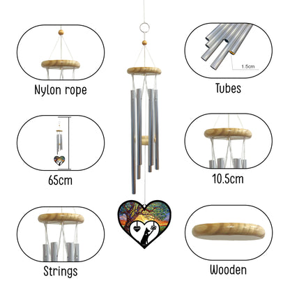 Netecom Personalized German Shepherd Dog Memorial Wind Chimes, Dog Name Suncatcher, Pet Bereavement Gift for Dog Lovers, Outdoor Garden Sympathy Decor