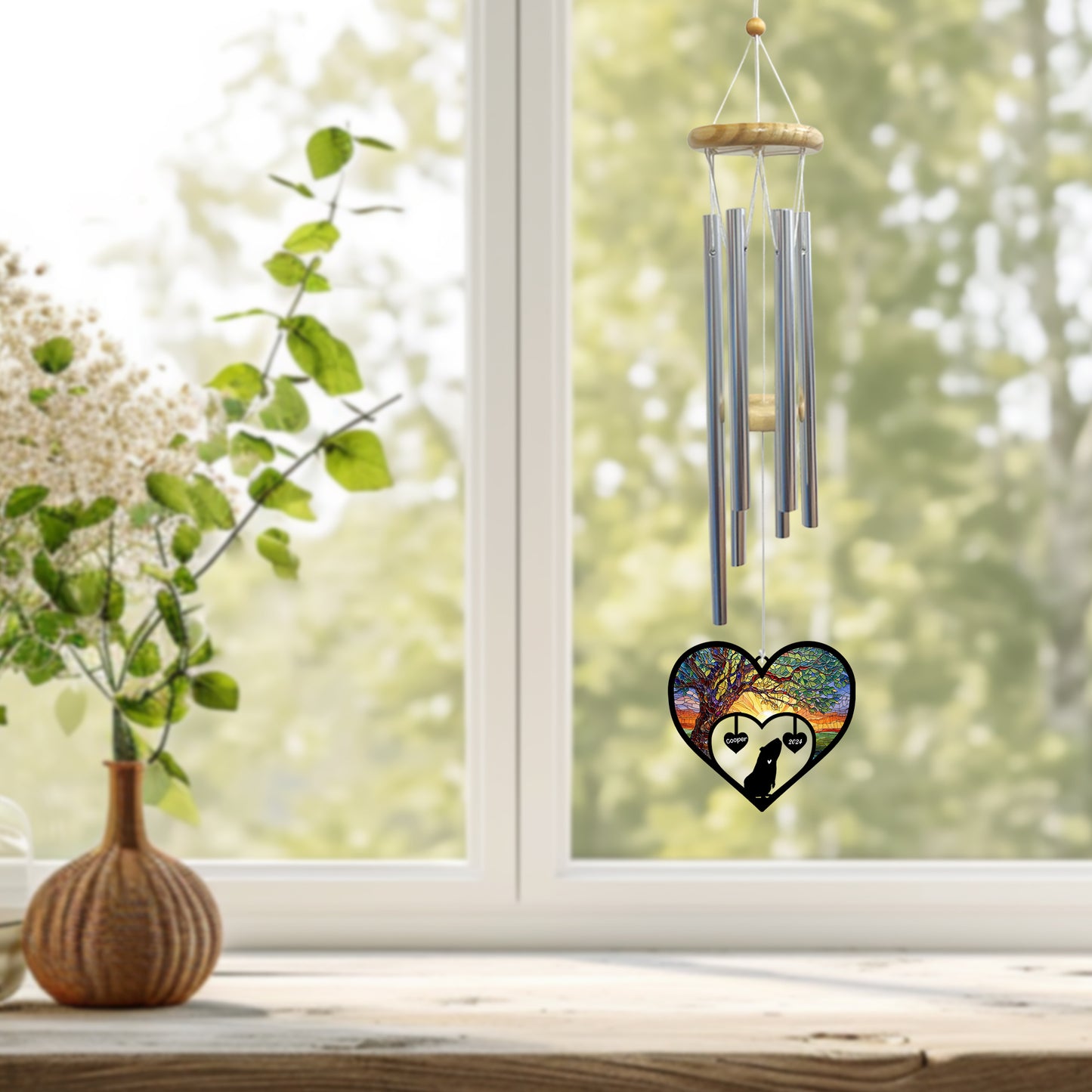 Netecom Personalized Guinea Pig Memorial Wind Chimes, Pet Name Suncatcher, Sympathy Gift for Guinea Pig Lovers, Outdoor Garden Pet Loss Remembrance Decor