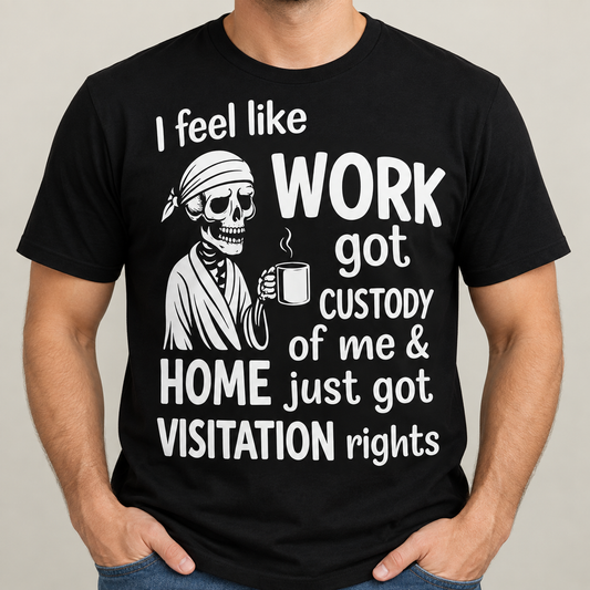 Funny Work Life Balance Skeleton Shirt
