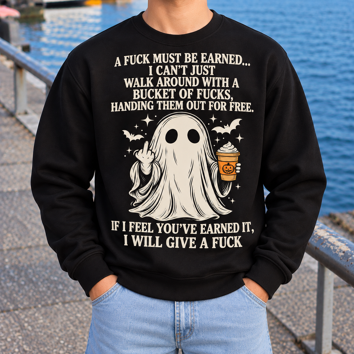 Funny Halloween Ghost Shirt, Sarcastic Spooky Graphic Tee