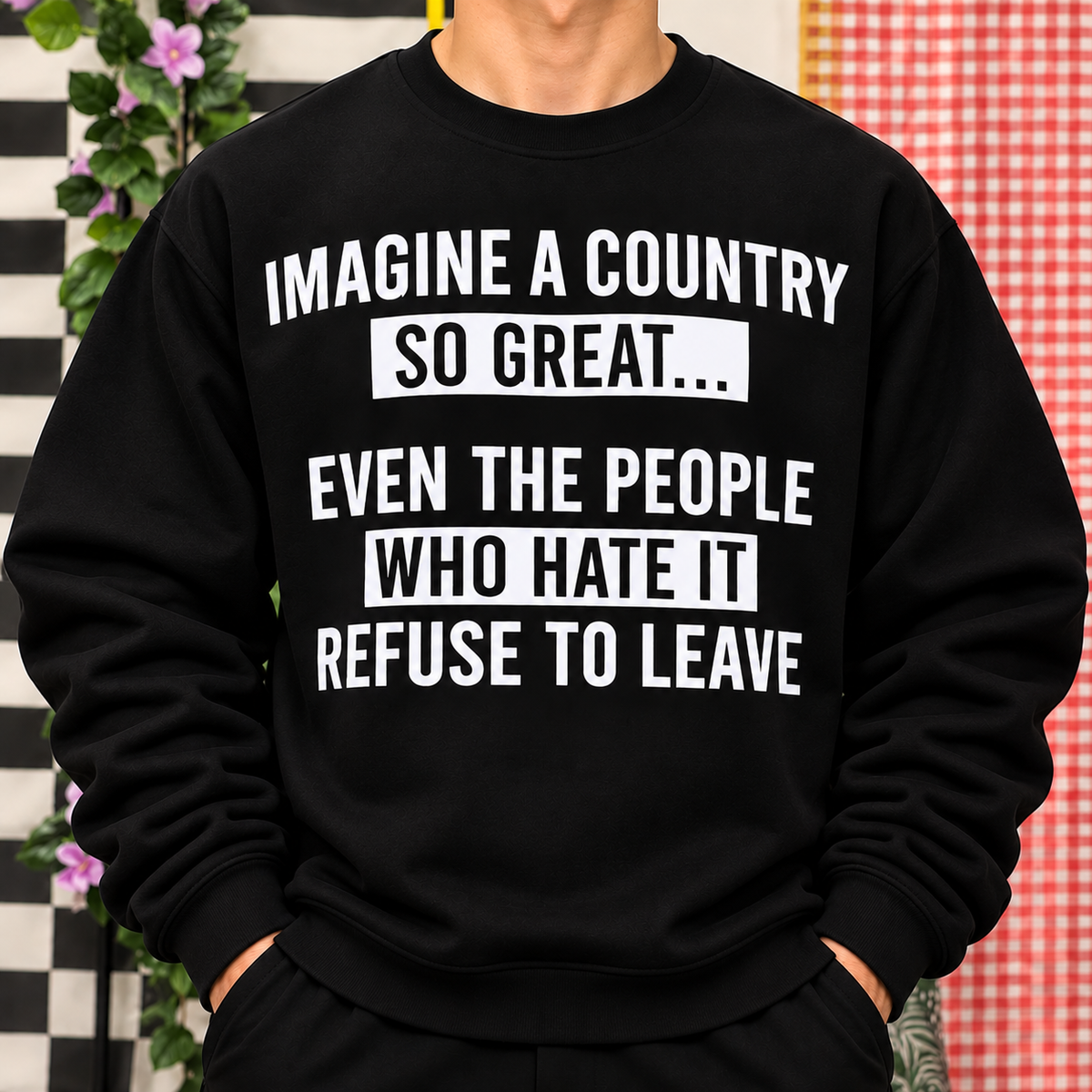 Patriotic Humor Statement Shirt – Country Pride Graphic Tee