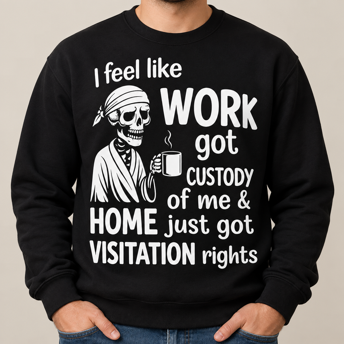 Funny Work Life Balance Skeleton Shirt