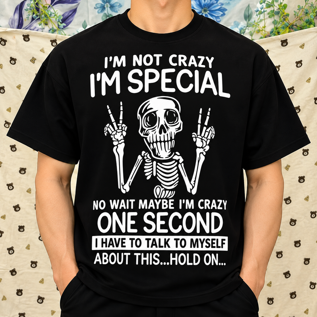 Funny Skeleton Humor Shirt – Sarcastic Quote Graphic Tee