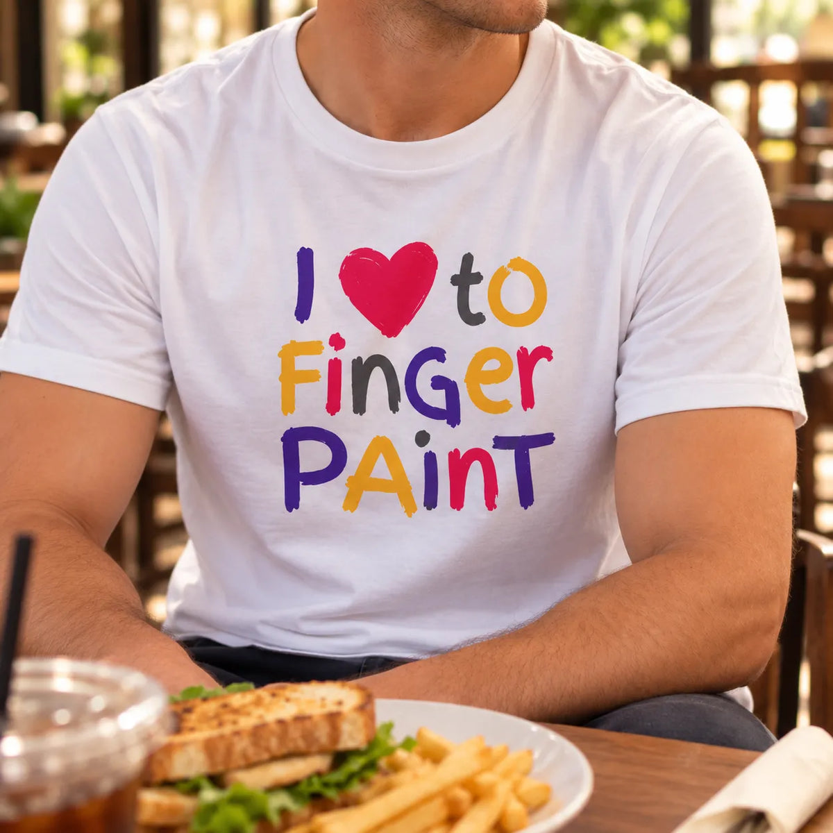 Creative Art Couple T-Shirt, Matching Painting Graphic Tee for Couples