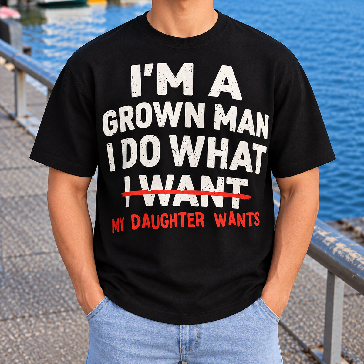 Funny Dad Daughter Shirt, Girl Dad Humor Graphic Tee